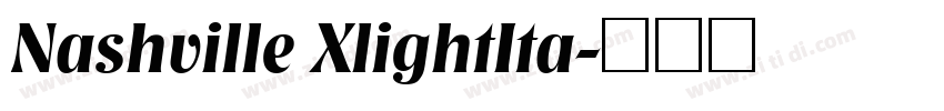 Nashville XlightIta字体转换